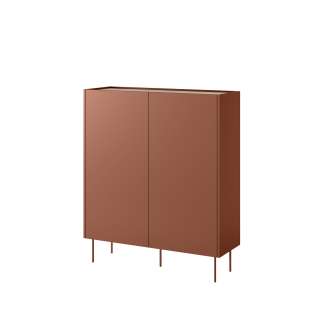 Skap Desin 120x140 - rustikk rød og eik - 2 dører