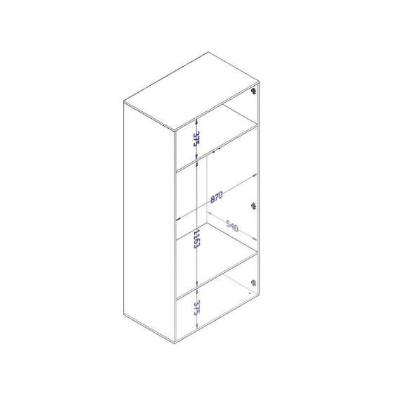 Garderobeskap Pafos 90x200 cm - Svart matt