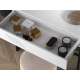 Sminkebord Clear - 92x78 cm - hvit matt - 1 skuff - metall ramme