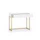 Sminkebord Clear - 92x78 cm - hvit matt - 1 skuff - metall ramme