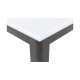 Spisebord Canne 160-207 cm - hvit høyglans - mørk betong