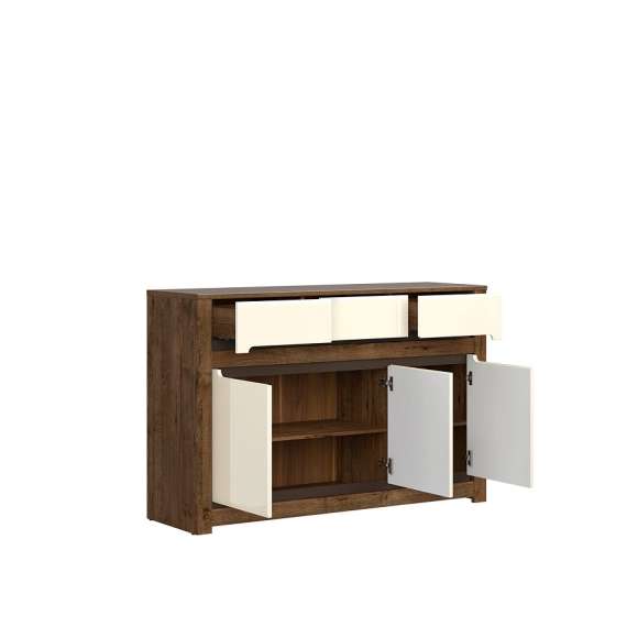 Skjenk Ruso - 149x98 cm - 2 dører - 3 skuffer