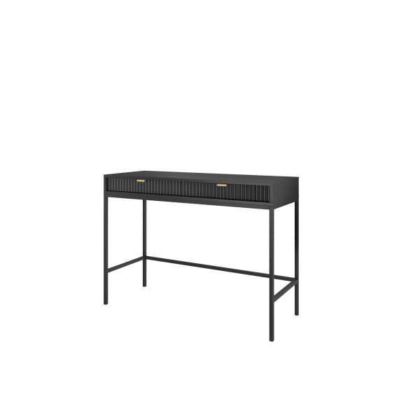 Toalettbord Nova 104x78 cm - Svart matt - Spiler - med skuff