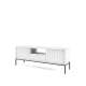 Tv-benk Nova 154x56 cm - Hvit matt - Spiler - metallben