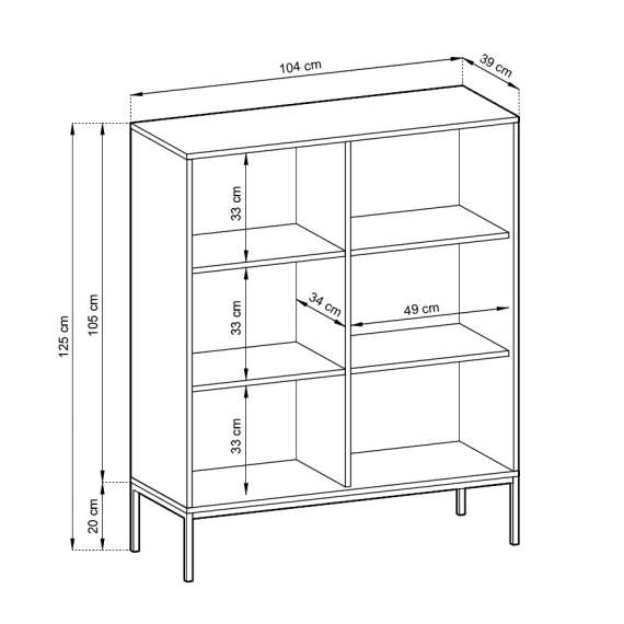Skjenk Nova 104x125 cm - Hvit matt - Spiler
