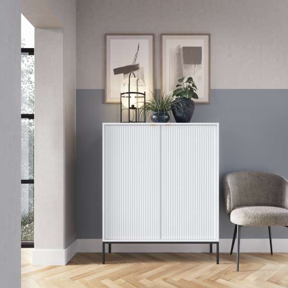 Skjenk Nova 104x125 cm - Hvit matt - Spiler