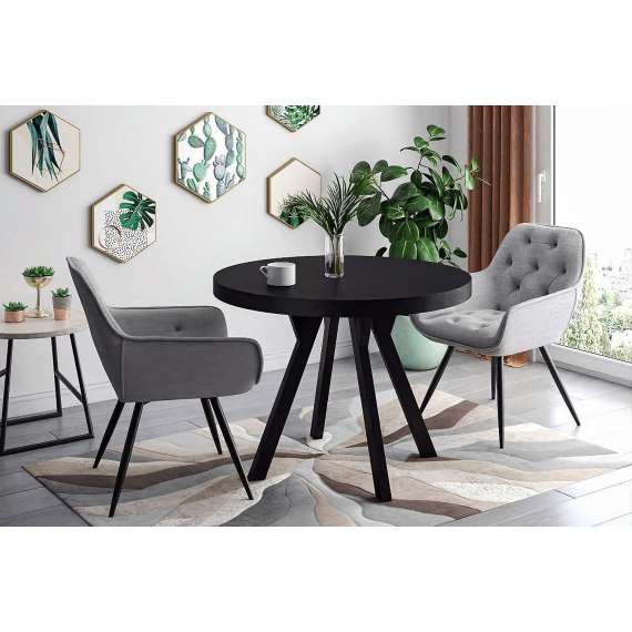 Spisebord Dominga 100-250 cm - sort - uttrekkbart