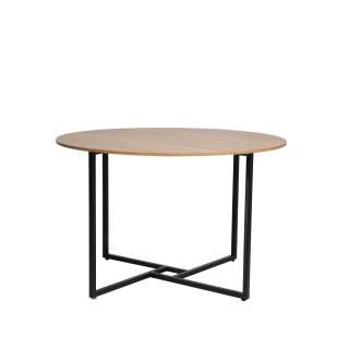 Spisebord Alta ø120 cm - eik - sort understell