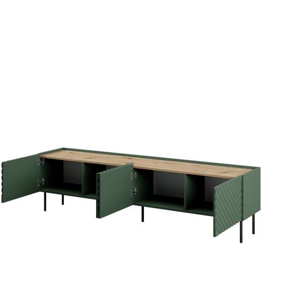 Tv-benk ONDA 200x54 - grønn - 4 dører