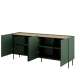 Skjenk ONDA 200x85 - grønn - 4 dører - 2 innvendige skuffer