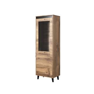 Vitrineskap NORD - 60x183 cm - eik wotan