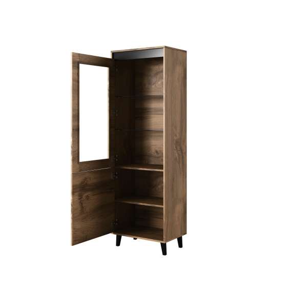 Vitrineskap NORD - 60x183 cm - eik wotan