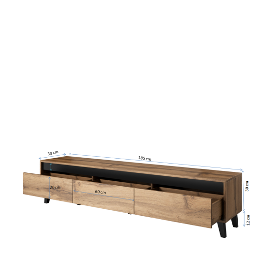 Tv-benk Nord 185x42 cm - Eikelook