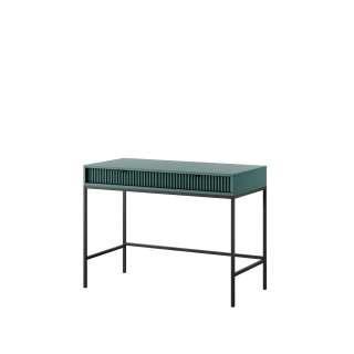 Sminkebord Nova 104 cm - grønn - riller - 2 skuffer