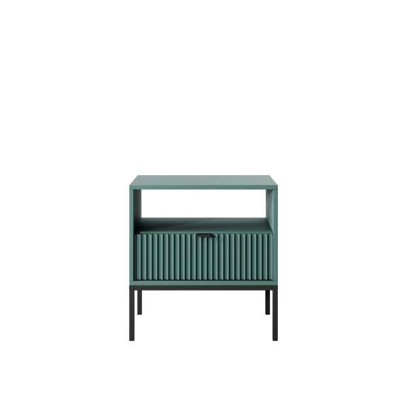 Nattbord Nova 54x56 cm - grønn - med skuff