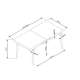 Spisebord Cambell 140-180x80 cm - eik - uttrekkbart
