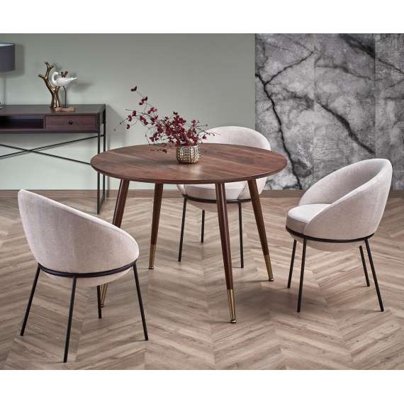 Spisebord Domenico Ø110 cm - valnøtt - rundt