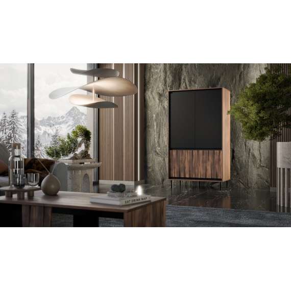 Skap Swing 102x179 - valnøtt - 2 dører