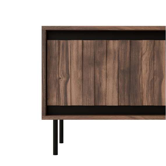 Tv-benk Swing 180x53 - valnøtt - svart