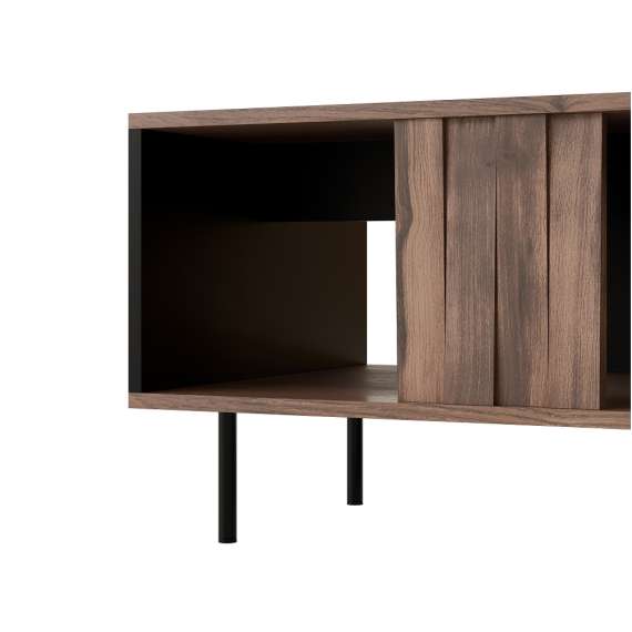 Sofabord Swing 100x54 cm - valnøtt - svart