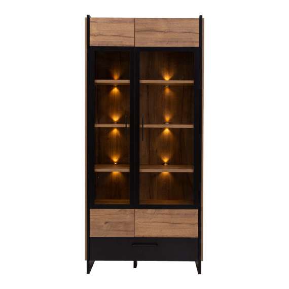 Vitrineskap Mann River 92x204 - 2 dører