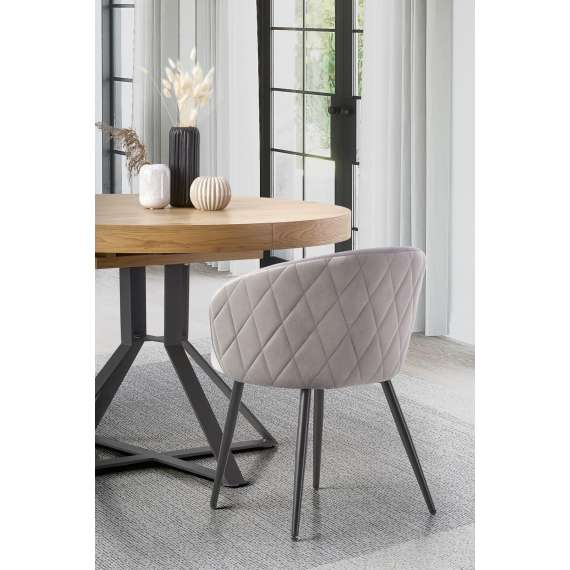 Spisebord Mercy 120-160x120 cm - eik - uttrekkbart