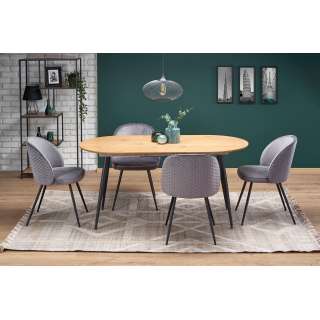 Spisebord Colorado 120-160x80 cm - eik - uttrekkbart