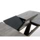 Spisebord Vinston 180-230x95 cm - grå trestruktur - sort