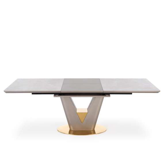 Spisebord Valentino 160-220x90 cm - lys grå - uttrekkbart