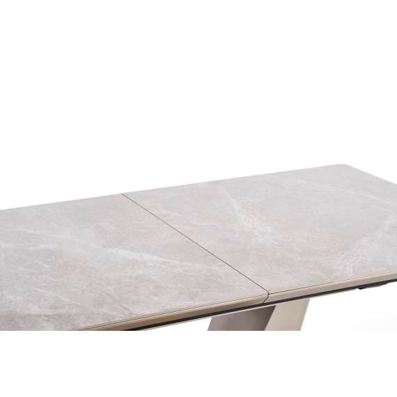 Spisebord Valentino 160-220x90 cm - lys grå - uttrekkbart