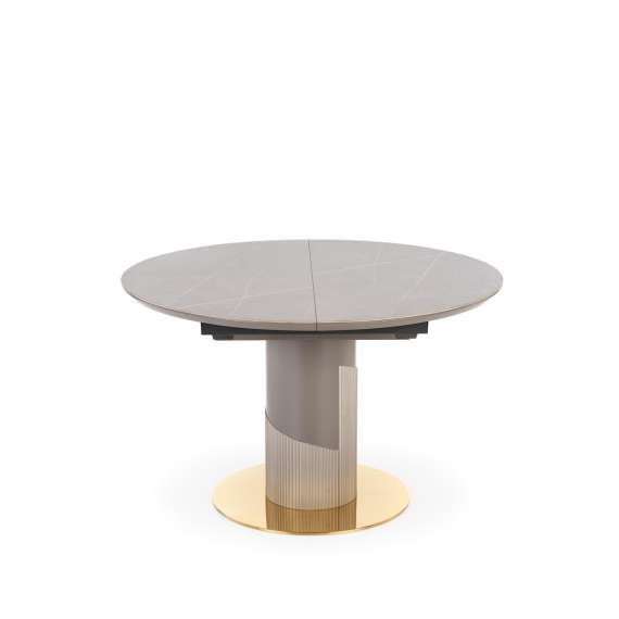 Spisebord Muscat 120-160x120 cm - lys grå - uttrekkbart