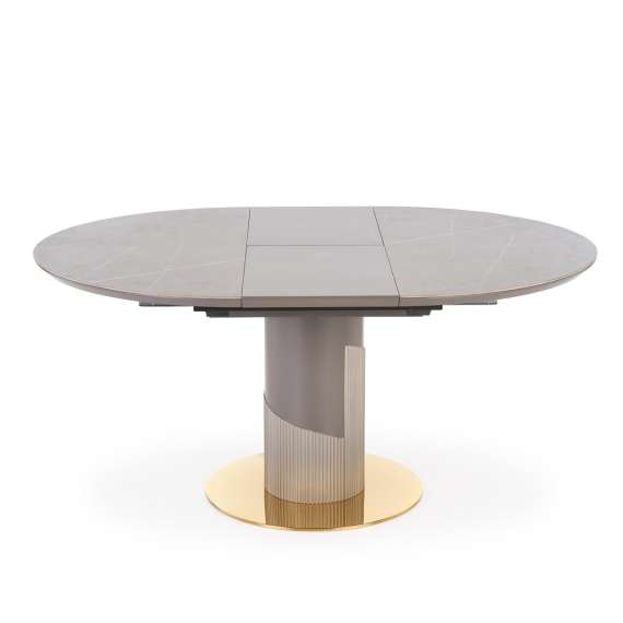 Spisebord Muscat 120-160x120 cm - lys grå - uttrekkbart