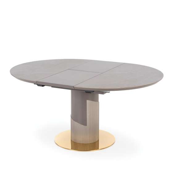 Spisebord Muscat 120-160x120 cm - lys grå - uttrekkbart