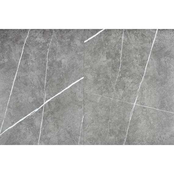 Spisebord Muscat 120-160x120 cm - lys grå - uttrekkbart