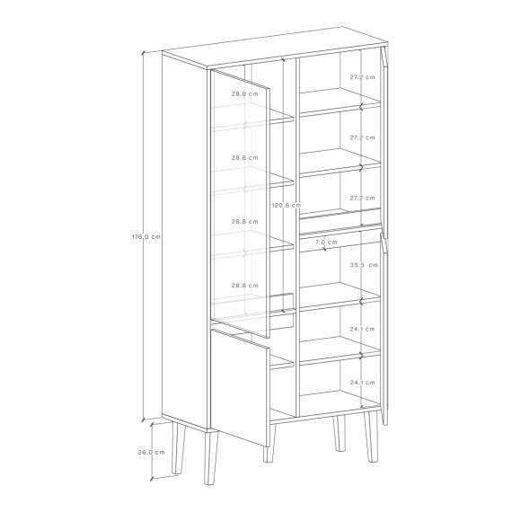 Garderobe Fenris 100-120x201 cm - Velg bredde og farge selv