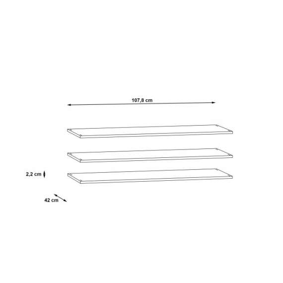 Garderobeskap Hayato 270x210 cm - picea - svart matt - speil