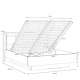Seng Hayato 160x200 cm - med oppbevaring - LED