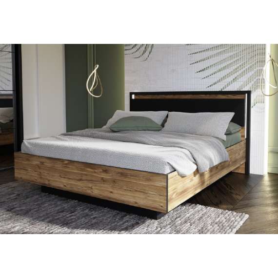 Seng Hayato 140x200 cm - med oppbevaring - LED