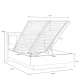 Seng Hayato 140x200 cm - med oppbevaring - LED