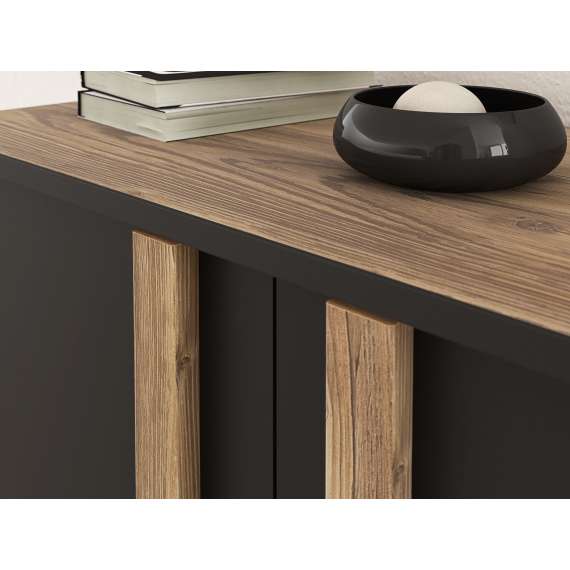 Skjenk Hayato 199x85 cm - 3 dører - 3 skuffer