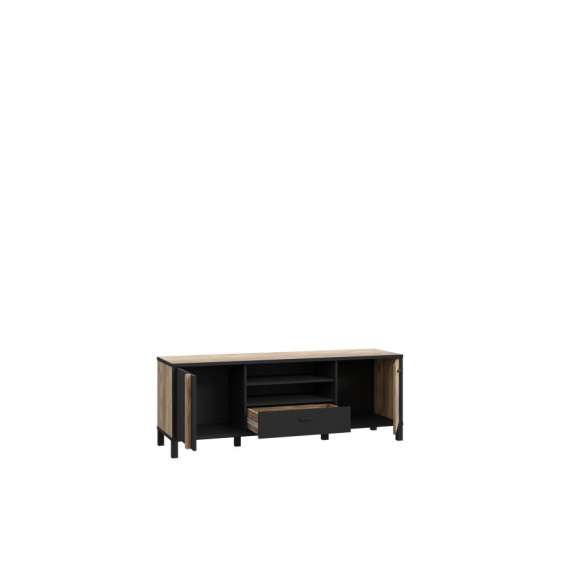 Tv-benk Hayato 155x56 cm - 2 dører - 1 skuff